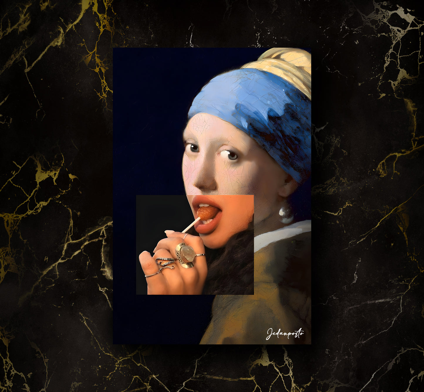 Girl With a Pearl | LED Neon Slika