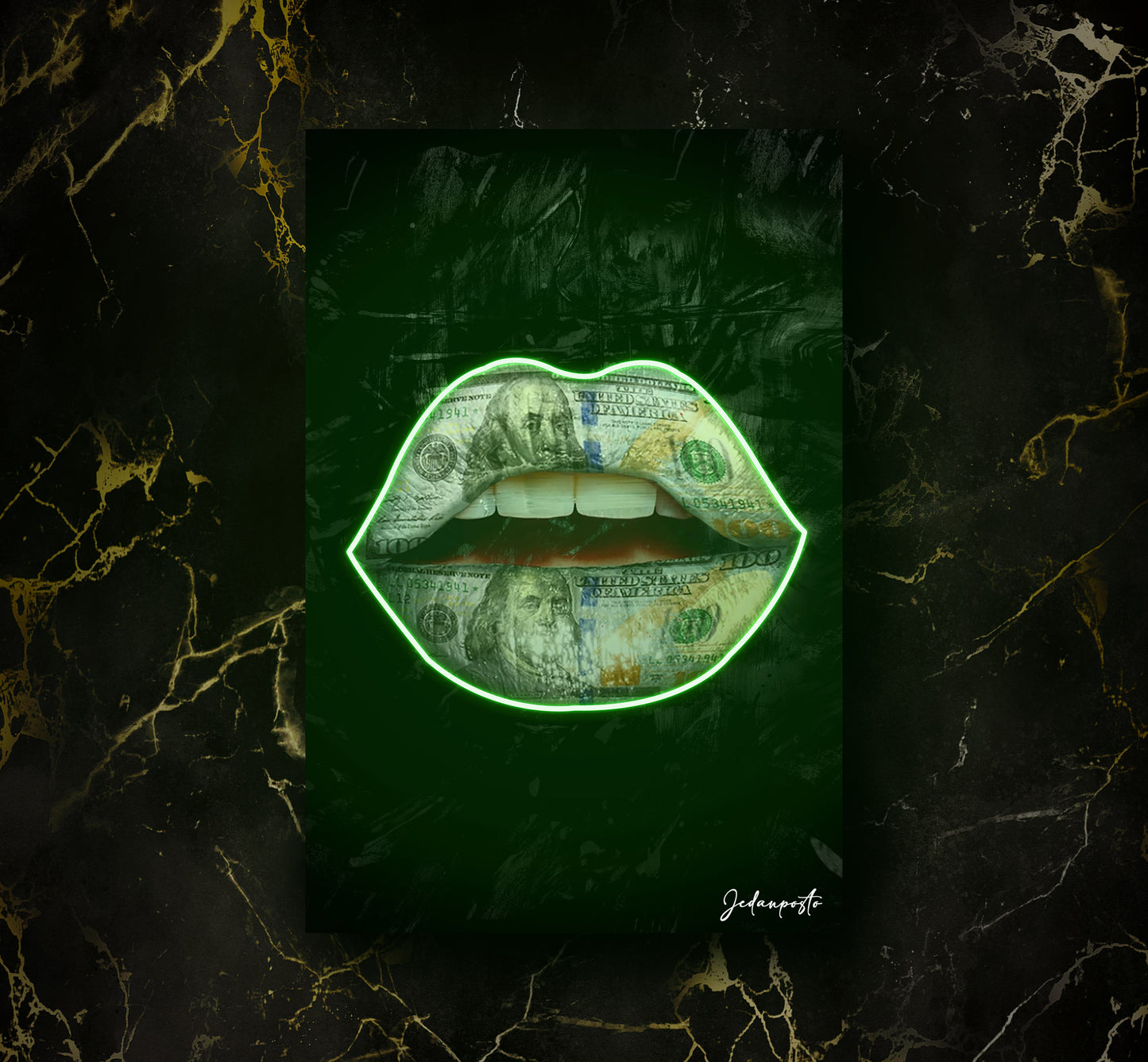 Money Lips | LED Neon Slika