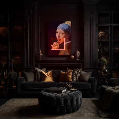 Girl With a Pearl | LED Neon Slika