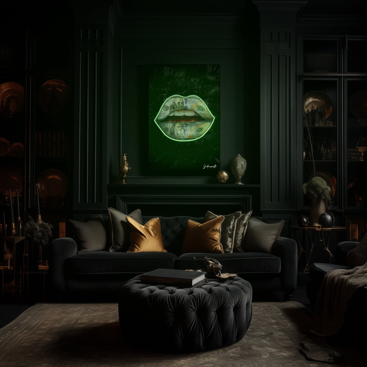Money Lips | LED Neon Slika
