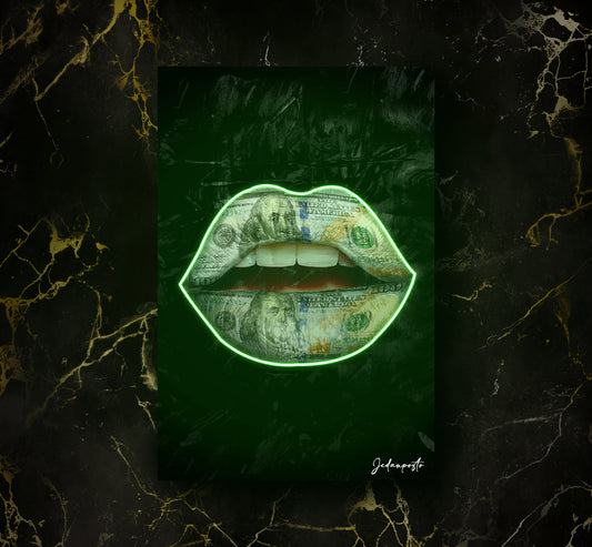 Money Lips | LED Neon Slika
