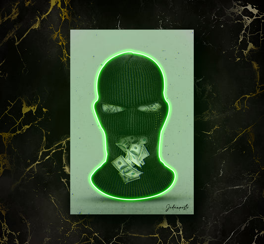 Money Mask | LED Neon Slika