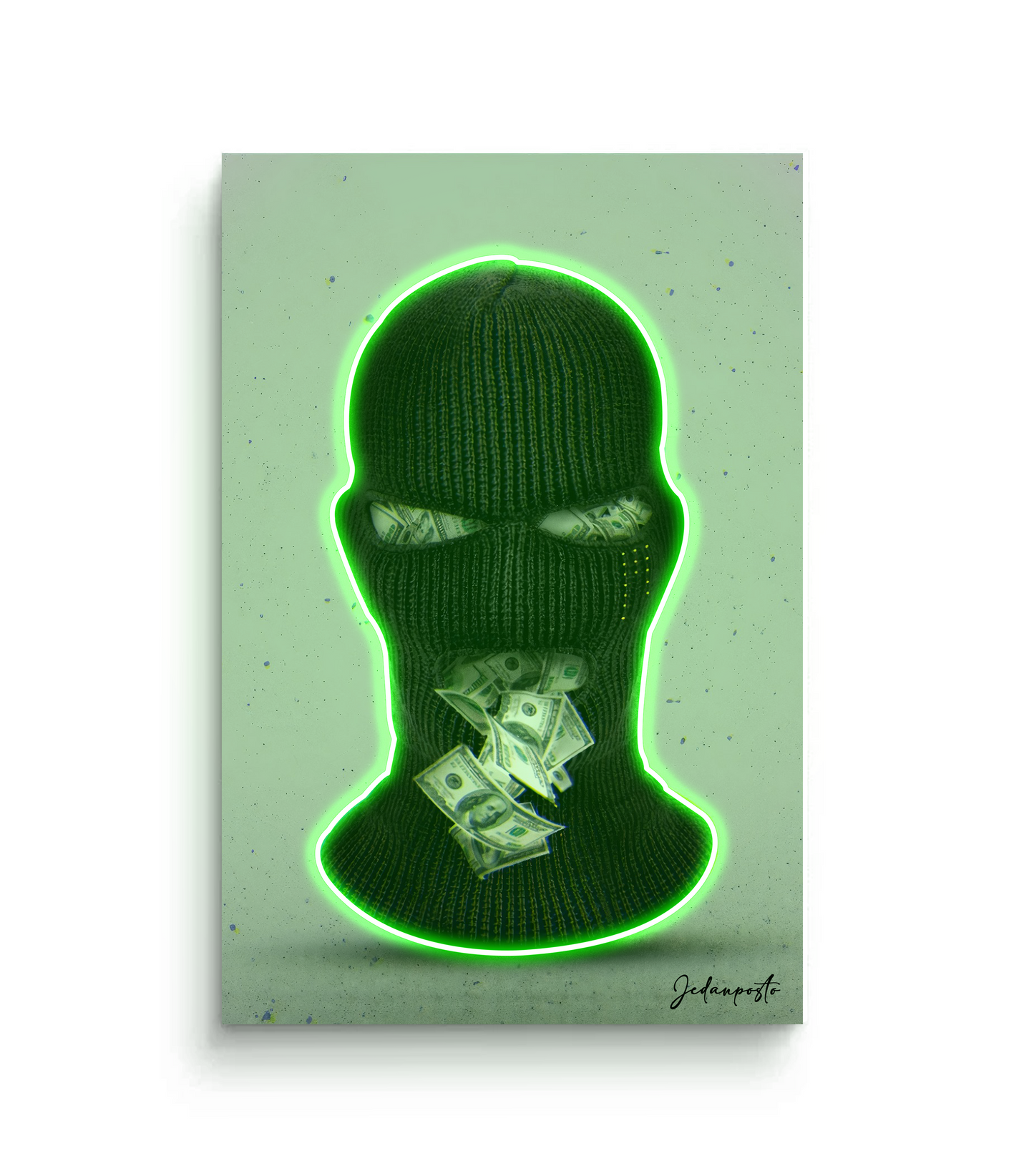 Money Mask | LED Neon Slika