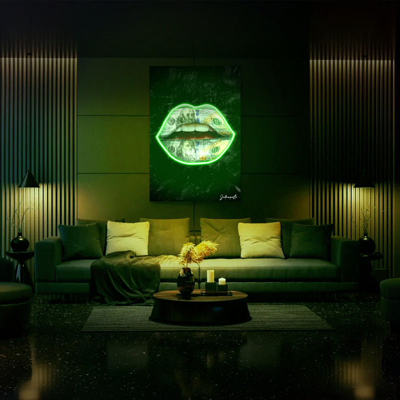 Money Lips | LED Neon Slika